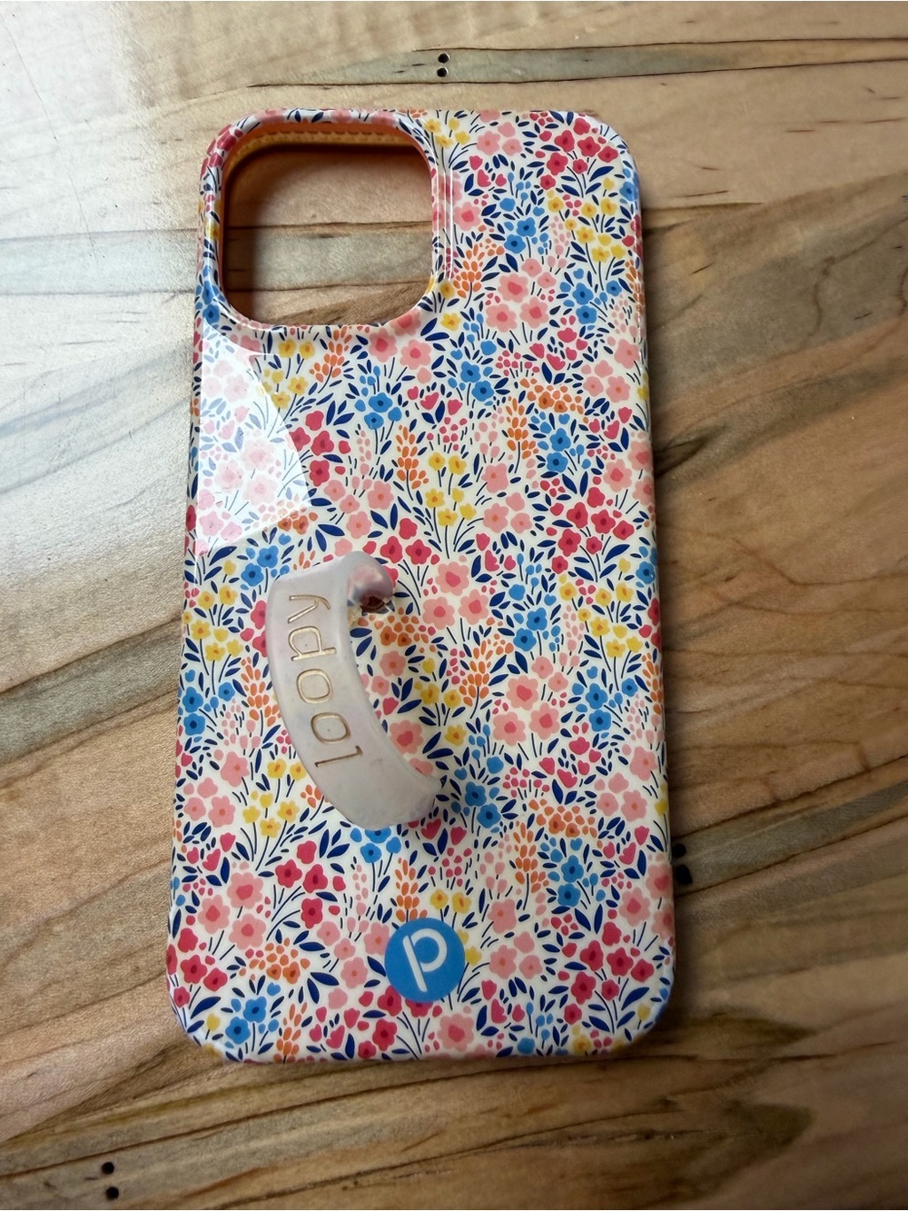 Loopy Case Floral Phone Case with Pale Pink Loopy Grip